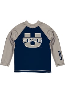 Utah State Aggies Baby Blue Rash Guard Long Sleeve T-Shirt
