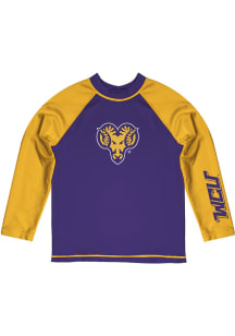 West Chester Golden Rams Baby Purple Rash Guard Long Sleeve T-Shirt