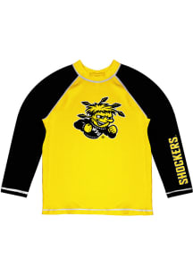 Wichita State Shockers Baby Yellow Rash Guard Long Sleeve T-Shirt