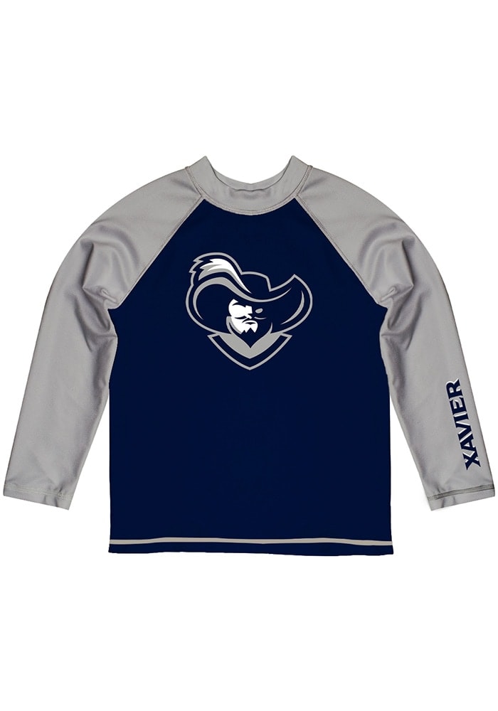 Vive La Fete Xavier Musketeers Baby Blue Rash Guard Long Sleeve T-Shirt