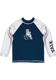 Yale Bulldogs Baby Navy Blue Rash Guard Long Sleeve T-Shirt