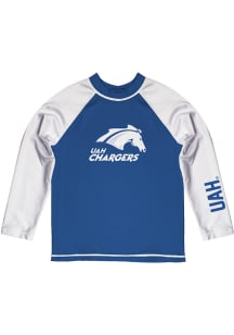 UAH Chargers Toddler Blue Rash Guard Long Sleeve T-Shirt