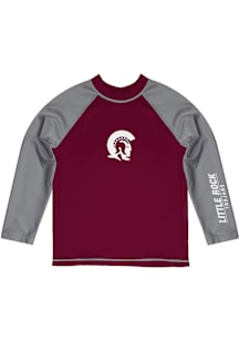 Vive La Fete U of A at Little Rock Trojans Toddler Maroon Rash Guard Long Sleeve T-Shirt