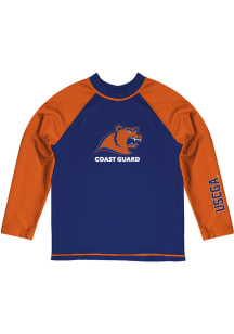 Coast Guard Bears Toddler Blue Rash Guard Long Sleeve T-Shirt