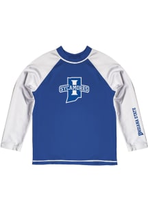 Vive La Fete Indiana State Sycamores Toddler Blue Rash Guard Long Sleeve T-Shirt