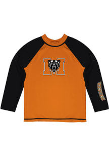 Mercer Bears Toddler Orange Rash Guard Long Sleeve T-Shirt