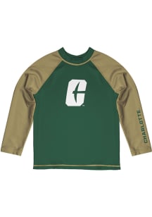 UNCC 49ers Toddler Green Rash Guard Long Sleeve T-Shirt