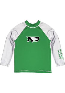North Dakota Fighting Hawks Toddler Green Rash Guard Long Sleeve T-Shirt