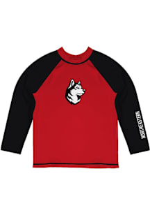 Vive La Fete Northeastern Huskies Toddler Red Rash Guard Long Sleeve T-Shirt