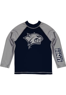 Vive La Fete New Hampshire Wildcats Toddler Blue Rash Guard Long Sleeve T-Shirt