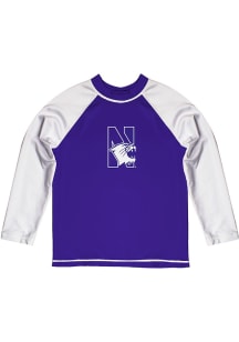 Northwestern Wildcats Toddler Purple Rash Guard Long Sleeve T-Shirt
