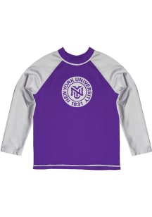 NYU Violets Toddler Purple Rash Guard Long Sleeve T-Shirt