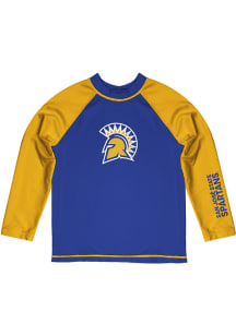 San Jose State Spartans Toddler Blue Rash Guard Long Sleeve T-Shirt