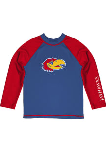 Kansas Jayhawks Toddler Blue Rash Guard Long Sleeve T-Shirt