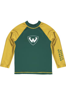 Wayne State Warriors Toddler Green Rash Guard Long Sleeve T-Shirt