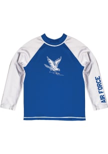Vive La Fete Air Force Falcons Youth Blue Rash Guard Long Sleeve T-Shirt
