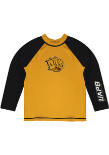 Arkansas Pine Bluff Golden Lions Youth Gold Rash Guard Long Sleeve T-Shirt