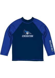Creighton Bluejays Youth Blue Rash Guard Long Sleeve T-Shirt