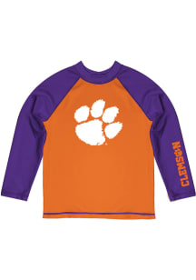Clemson Tigers Youth Orange Rash Guard Long Sleeve T-Shirt
