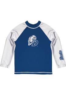 Drake Bulldogs Youth Blue Rash Guard Long Sleeve T-Shirt