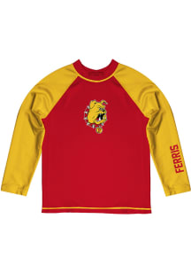 Ferris State Bulldogs Youth Red Rash Guard Long Sleeve T-Shirt