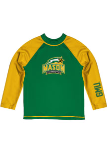George Mason University Youth Green Rash Guard Long Sleeve T-Shirt