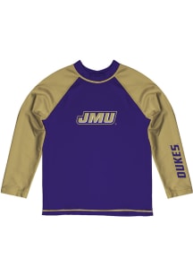 James Madison Dukes Youth Purple Rash Guard Long Sleeve T-Shirt