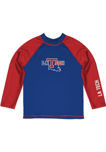 Louisiana Tech Bulldogs Youth Blue Rash Guard Long Sleeve T-Shirt