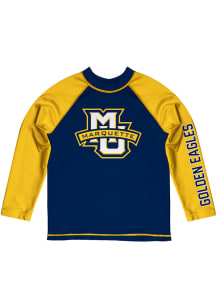 Marquette Golden Eagles Youth Navy Blue Rash Guard Long Sleeve T-Shirt