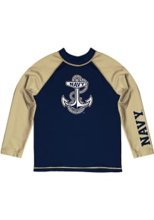 Navy Midshipmen Youth Navy Blue Rash Guard Long Sleeve T-Shirt