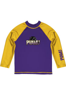 Vive La Fete Prairie View A&amp;M Panthers Youth Purple Rash Guard Long Sleeve T-Shirt