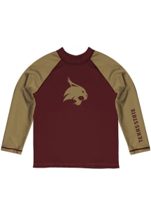 Texas State Bobcats Youth Maroon Rash Guard Long Sleeve T-Shirt