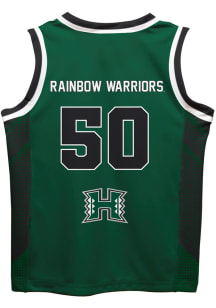 Hawaii Warriors Toddler Green Mesh Jersey Basketball Jersey