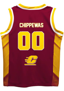 Central Michigan Chippewas Youth Mesh Maroon Basketball Jersey