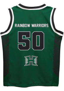 Hawaii Warriors Youth Mesh Green Basketball Jersey