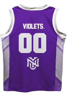 NYU Violets Youth Mesh Purple Basketball Jersey