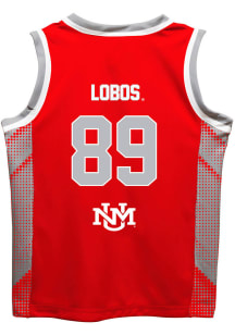 New Mexico Lobos Youth Mesh Red Basketball Jersey