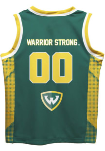Wayne State Warriors Youth Mesh Green Basketball Jersey