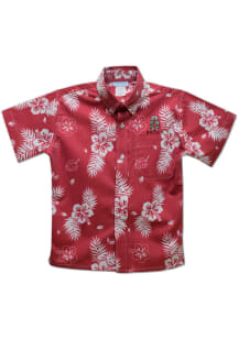 Brown Bears Youth Red Hawaiian Short Sleeve T-Shirt