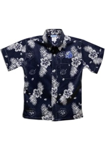 Drake Bulldogs Youth Blue Hawaiian Short Sleeve T-Shirt