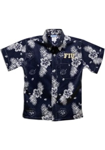 FIU Panthers Youth Navy Blue Hawaiian Short Sleeve T-Shirt