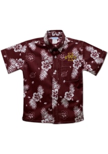 Iowa State Cyclones Youth Maroon Hawaiian Short Sleeve T-Shirt