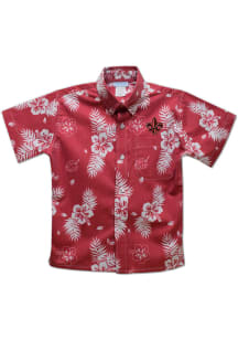 Vive La Fete UL Lafayette Ragin' Cajuns Youth Red Hawaiian Short Sleeve T-Shirt