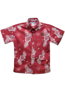 Louisville Cardinals Youth Red Hawaiian Short Sleeve T-Shirt
