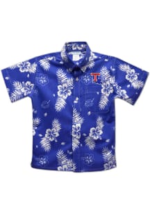 Louisiana Tech Bulldogs Youth Blue Hawaiian Short Sleeve T-Shirt