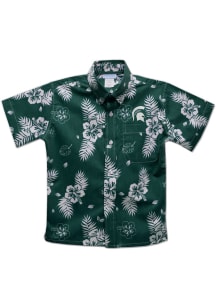 Michigan State Spartans Youth Green Hawaiian Short Sleeve T-Shirt