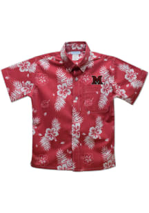 Miami RedHawks Youth Red Hawaiian Short Sleeve T-Shirt