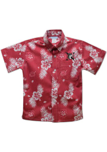 Northeastern Huskies Youth Red Hawaiian Short Sleeve T-Shirt