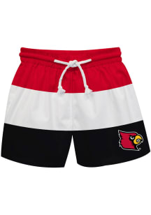 Louisville Cardinals Baby Red Stripe Swim Trunks