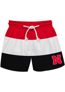 Baby Nebraska Cornhuskers Red Vive La Fete Stripe Swim Trunks Swimwear